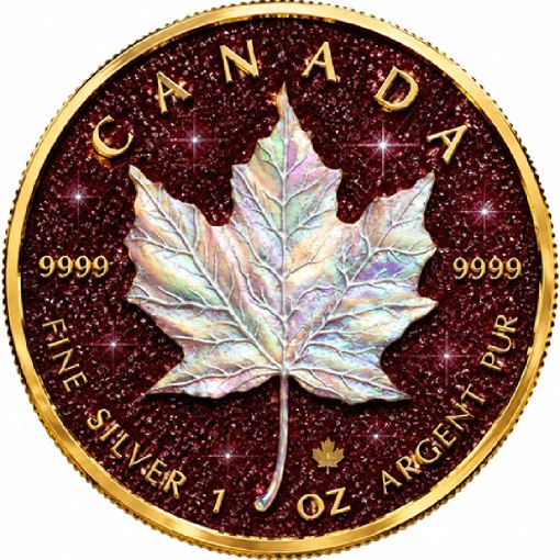 Pearl Radiance Ruby Edition Diamond Dust 1 Oz Silver Coin