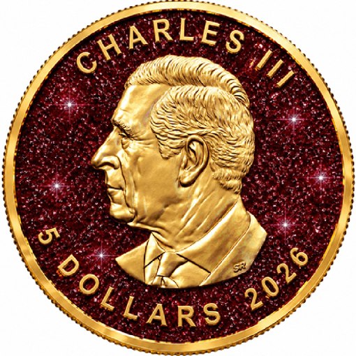 Pearl Radiance Ruby Edition Diamond Dust 1 Oz Silver Coin - Image 2