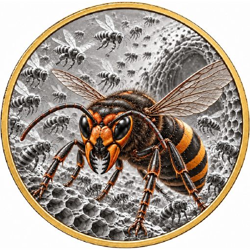 THE BEES AND THE HORNET Hive Battle 1 Kg Copper 1 Oz Silver Libertad Insert - Image 3