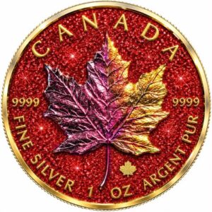 Crimson Majesty Maple Leaf 1 Oz Silver Coin