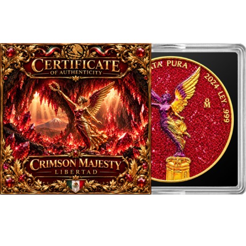 Crimson Majesty Libertad 1 Oz Silver Coin - Image 3