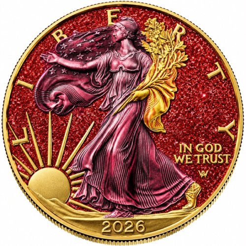 Crimson Majesty Eagle 1 Oz Silver Coin