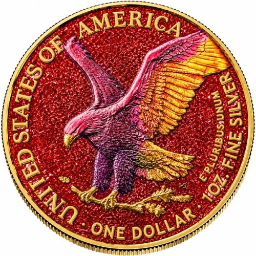 Crimson Majesty Eagle 1 Oz Silver Coin - Image 2