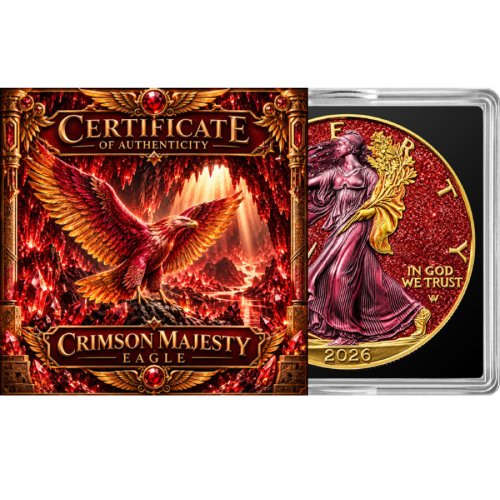 Crimson Majesty Eagle 1 Oz Silver Coin - Image 4