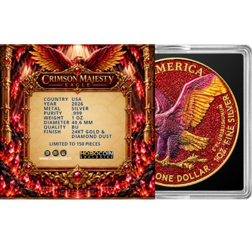 Crimson Majesty Eagle 1 Oz Silver Coin - Image 3