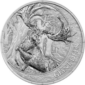 Megafauna Giant Deer 1 Oz Silver BU Coins
