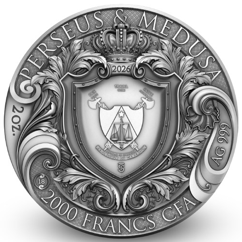 Perseus & Medusa 2 Oz Silver Coin - Image 2