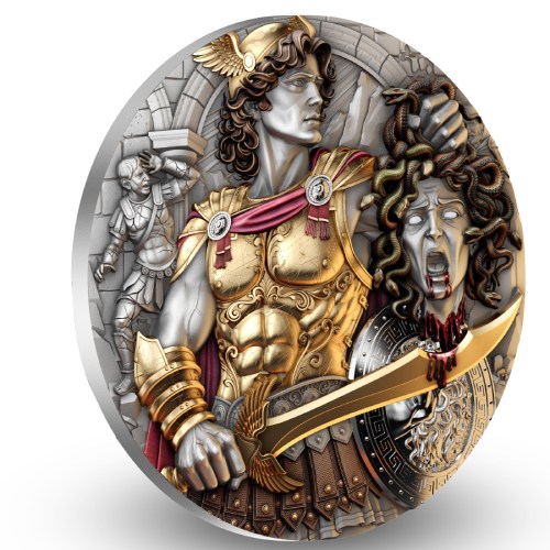 Perseus & Medusa 2 Oz Silver Coin - Image 3
