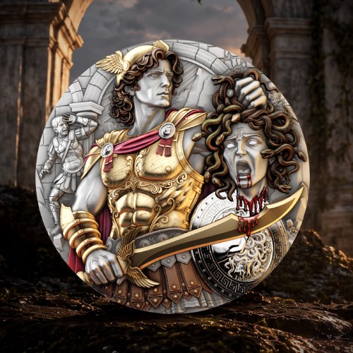 Perseus & Medusa 2 Oz Silver Coin - Image 4