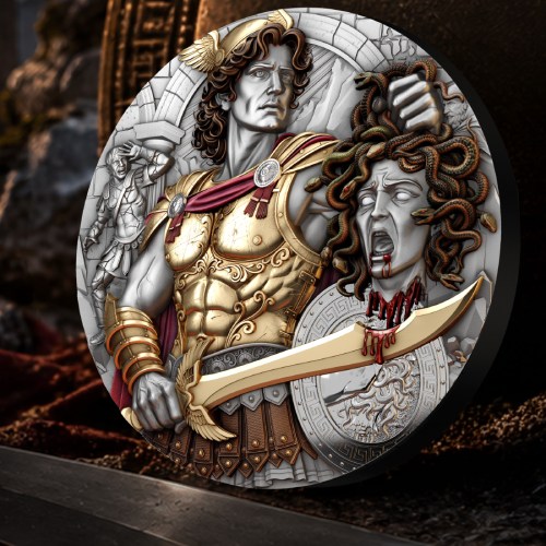 Perseus & Medusa 2 Oz Silver Coin - Image 5