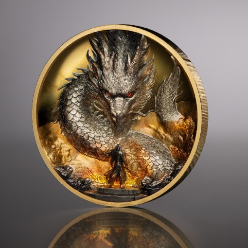 Thunder Dragon 5oz gilded special edition Silver Coin - Image 4