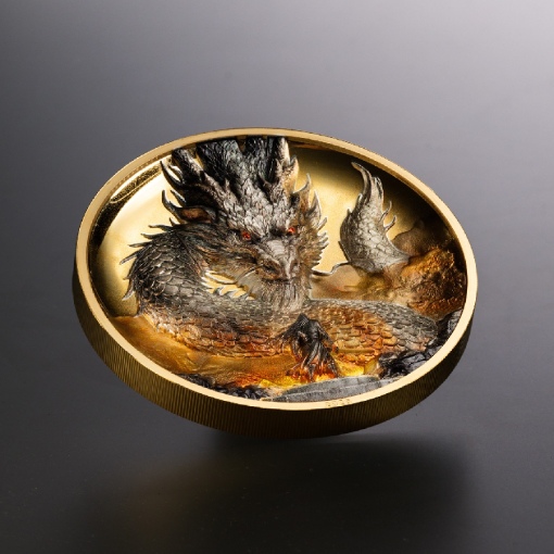 Thunder Dragon 5oz gilded special edition Silver Coin - Image 3