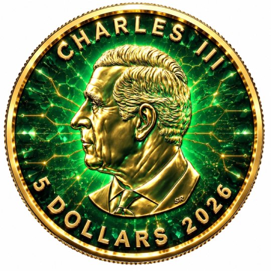 THE EMERALD BEE 1 Oz Silver Maple Leaf - Image 2