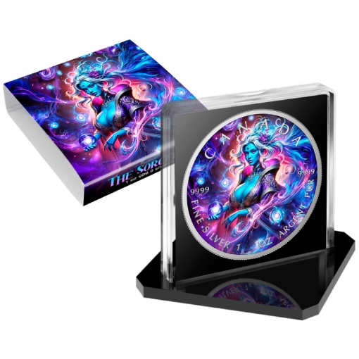 The Sorceress 1 Oz Colorized Silver Coin - Image 4