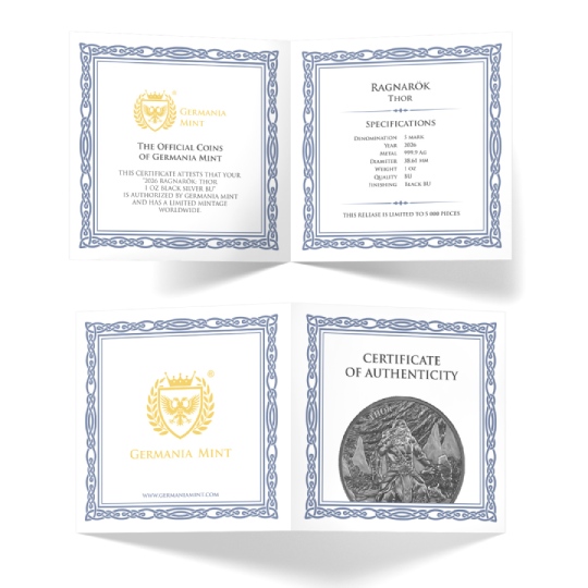 2026 Ragnorok Thor 1 Oz Black Silver - Image 3