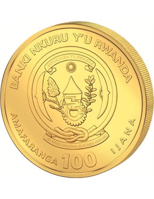 Rawanda Year of the Goat 1/12 Oz Gold Coin - Image 2