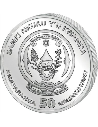 Rawanda Year of the Goat 1 Oz Silver BU Coin - Image 2