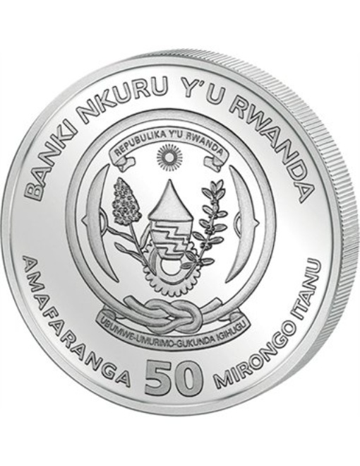 Rawanda Year of the Goat 1 Oz Proof Silver Coin - Image 2